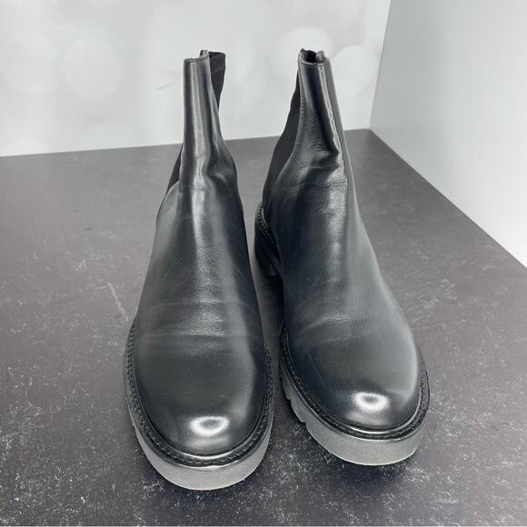 Stuart Weitzman 5050 Lift Bootie Black Nappa Leather Women’s Sz 8 - Picture 5 of 10